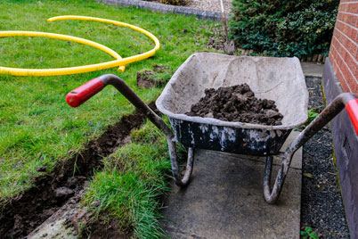 Drainage 1 watt landscaping french drain installation