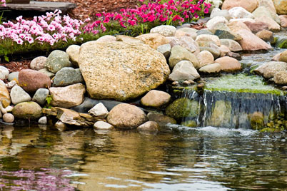watt landscaping waterfalls and streams